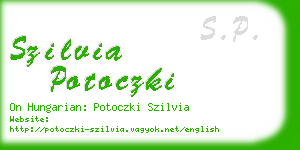 szilvia potoczki business card